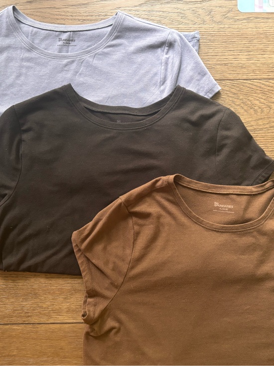 No Boundaries Tops - No Boundaries Crew Neck Tees: light blue, black, brown